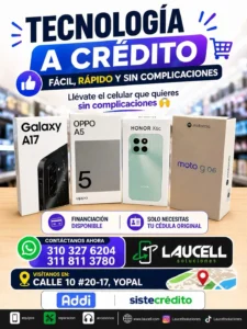 Credito Celulares 100% Efectivo, ANDROID Y IPHONE